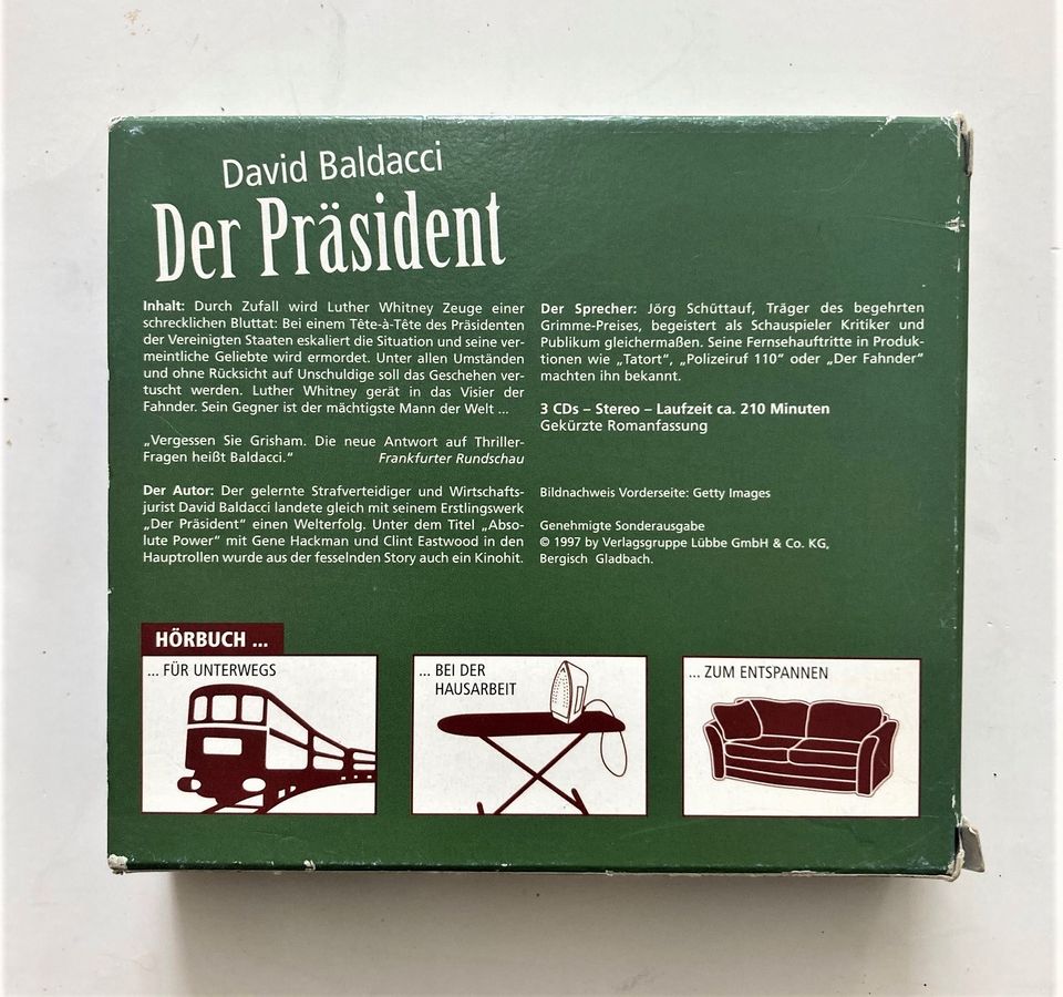 DAVID BALDACCI - Der Präsident 3 CDs Hörbuch in Rot am See