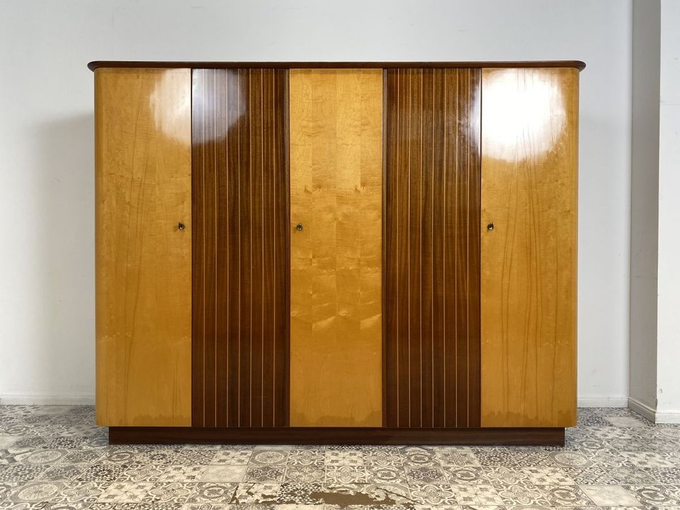 WMK Formschöner, geräumiger und sehr gut erhaltener Mid-Century Kleiderschrank aus 1962 von VEB Heidenau # Schrank Schlafzimmerschrank Wardrobe Wäscheschrank Dominia DDR Rockabilly Vintage 60er 50er in Berlin