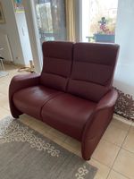hochwertige weinrote ECHT LEDER Couch / Sofa  Zweisitzer Rheinland-Pfalz - Speyer Vorschau