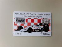 Indy Car / Formel 1 Champion Nigel Mansell / Telefonkarte UK Bayern - Hof (Saale) Vorschau
