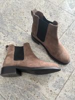 Braune Chelsea Boots aus Velourleder Bayern - Augsburg Vorschau