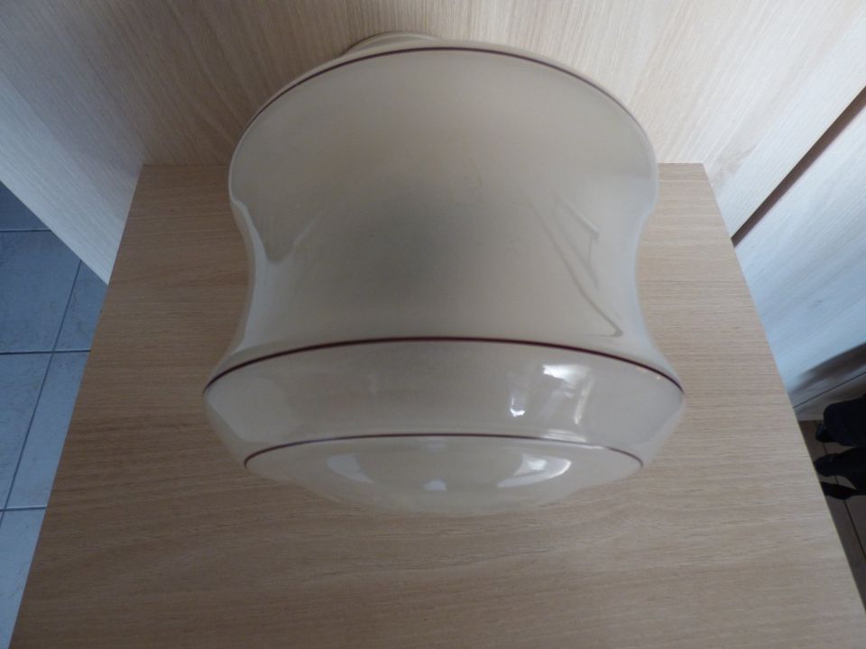 antik Deckenlampe Art Deco Jugendstil Milchglas satiniert in Varel