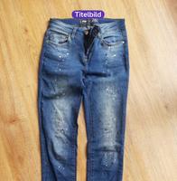 Coole Skinny Jeans Gr. 26 / XS mit Farbakzenten Thüringen - Suhl Vorschau
