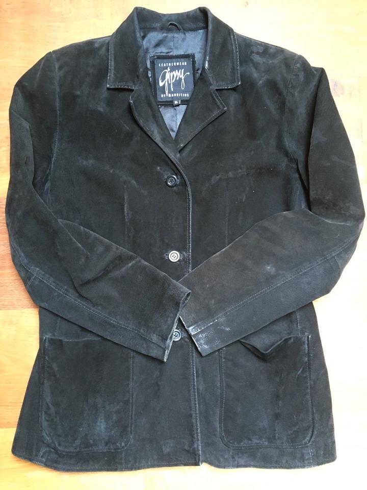 Lederjacke von Gipsy Wildleder, Gr. XL (42), schwarz, Länge: 76cm in Stuttgart
