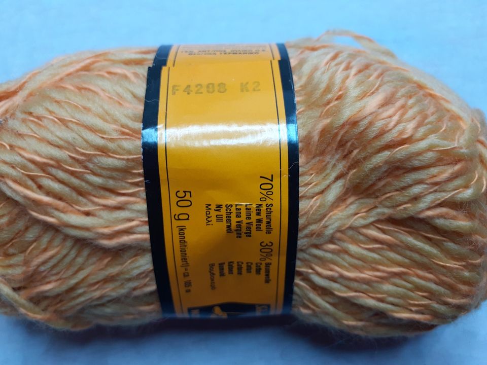 Wolle Habanera/ Baumwolle (rot, blau, gelb, orange) siehe Bilder in Goldbach