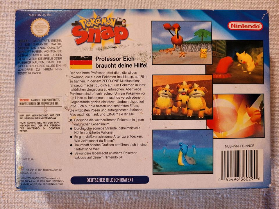 Nintendo 64 Spiel Pokemon Snap OVP in Falkenberg
