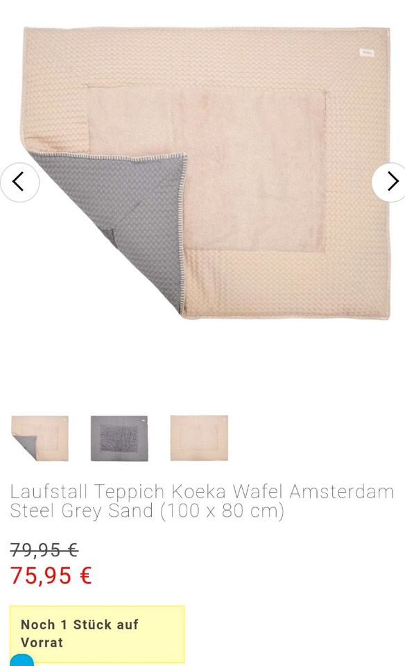 Krabbeldecke koeka beige grau Top Zustand in Haltern am See