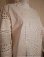 Bluse⭐Damen Neu GrM/38 weiss Spitze,Stehkragen Langarm Lochmuster Thüringen - Geraberg Vorschau