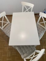 4 Ikea Stühle Holz / Weiß / Ingolf IKEA mit Sitzauflagen Stuttgart - Stuttgart-Süd Vorschau