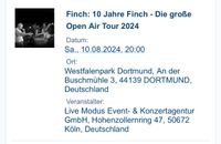 10 Jahre Finch Tour Ticket Nordrhein-Westfalen - Iserlohn Vorschau