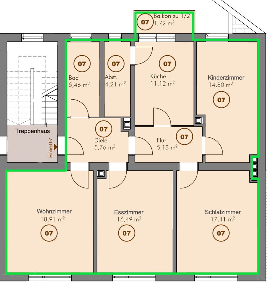 Direkt in St. Leonhard! Hübsche 4-Zimmer-Wohnung mit ca. 101 qm & Westbalkon im 2.Obergeschoss! Zentrale dennoch ruhige Lage in Nürnberg (Mittelfr)