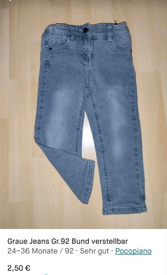 Mädchen Hosen Jeans Handmade Gr.92 in Neuruppin