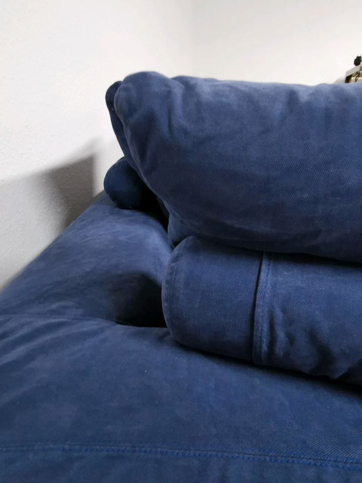 Flexform Couch blau Poggiolungo 180x98x57 cm in Straubing