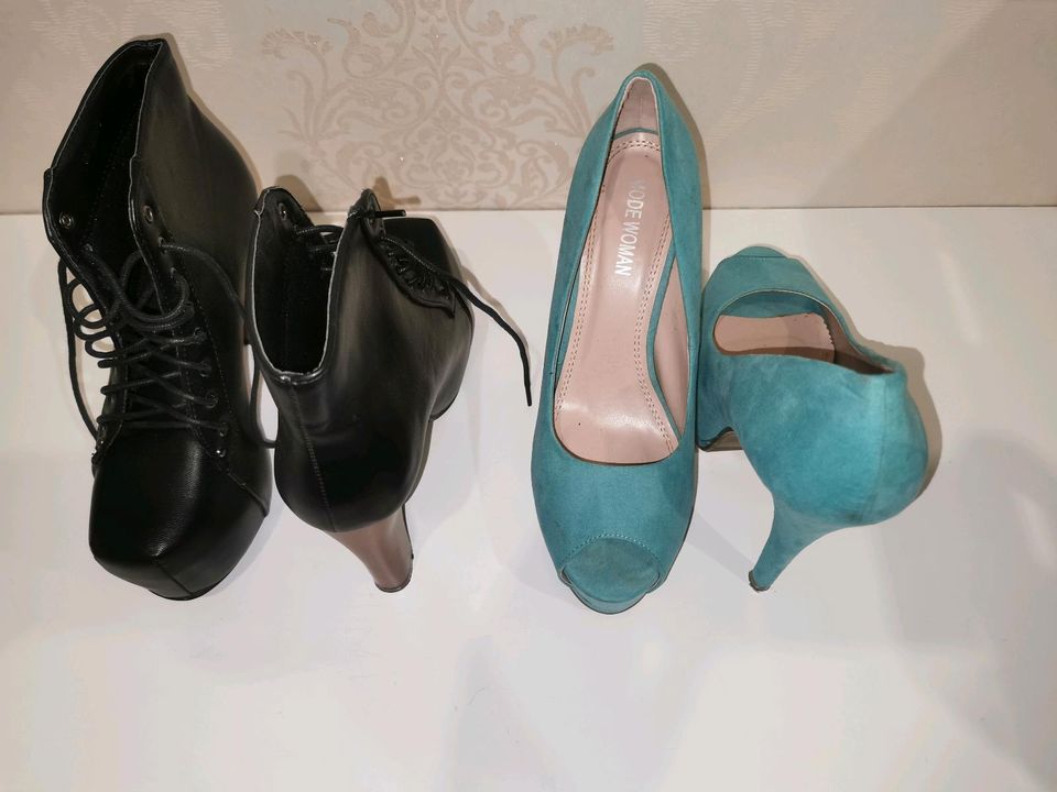 High heels, pumps, peep toes türkis/ blau/ mint in Oerlinghausen