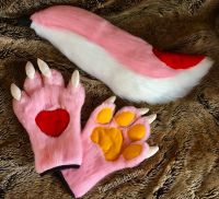 Fursuit SET Pfoten & Schweif Herz Motiv Cosplay Essen-West - Frohnhausen Vorschau