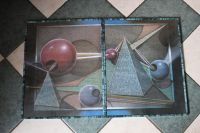 2 x Bilder mit Rahmen: Abstrake Kunst, Pyramide mit Kugeln Niedersachsen - Sögel Vorschau
