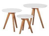 3er Design Tisch - Set ~ hochwertiges Material weiß Holz Neu Berlin - Steglitz Vorschau