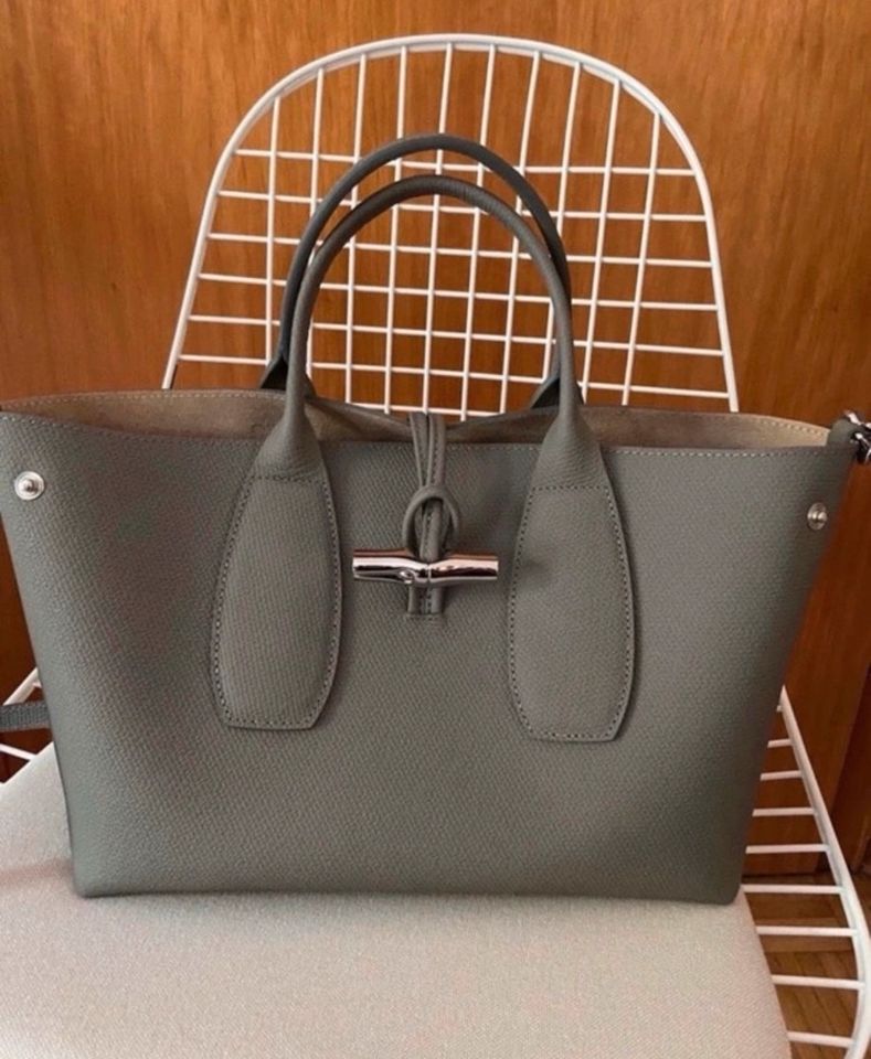 Longchamp Tasche, Shopper, Größe M, Le Roseau, grau, NEU in Bielefeld