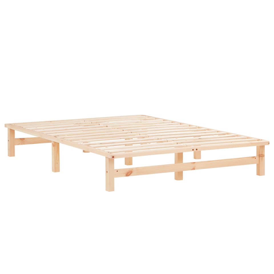 Palettenbett Holzbett Bettgestell 140x200 cm Futonbett VB110€* in Magdeburg