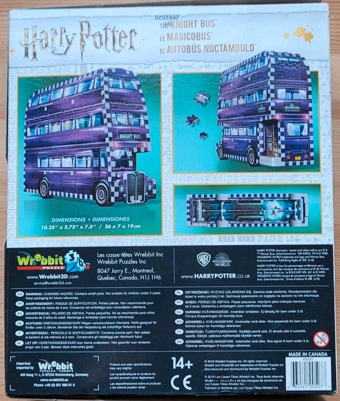 Harry Potter 3D Puzzle "The Knight Bus" - 280 Teile in Hamburg