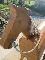 Holzpferd mit echtem Reitsattel aus Leder Nordrhein-Westfalen - Witten Vorschau