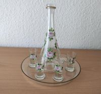 +++ Karaffe, 5 Gläser, Glastablett + handbemalt +++ Baden-Württemberg - Mengen Vorschau