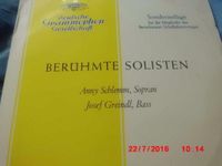 Berühmte Solisten , Anny Schlemm/Sopran;Josef Greindl /Bass LP"10 Nordrhein-Westfalen - Recklinghausen Vorschau