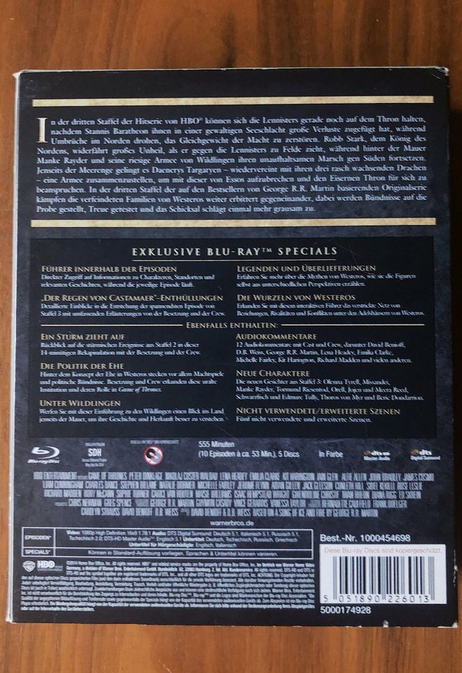 GAME OF THRONES Staffel 3 Blu-Ray Limitiertes Amazon Digipack in Recklinghausen