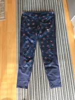 Nike DRI-FiT Damen Hose in XL Blau mit Blumen Bayern - Ichenhausen Vorschau