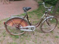 Bauer Fahrrad Damenrad weinrot 70er Jahre mit Netz Nostalgie Niedersachsen - Steinfeld Vorschau