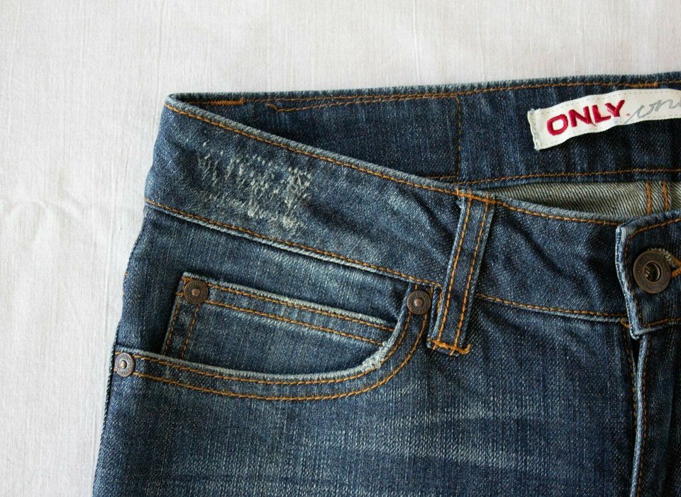 Only Jeans Gr. 36 / 34 blau jeansblau gerades Bein used Look in Bassum