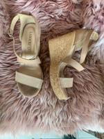 Plateau Keilsandalen beige , Leder Hessen - Viernheim Vorschau
