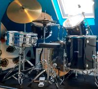 Schlagzeug "Santander Percussion" schwarz+Drumteppich Nordrhein-Westfalen - Krefeld Vorschau