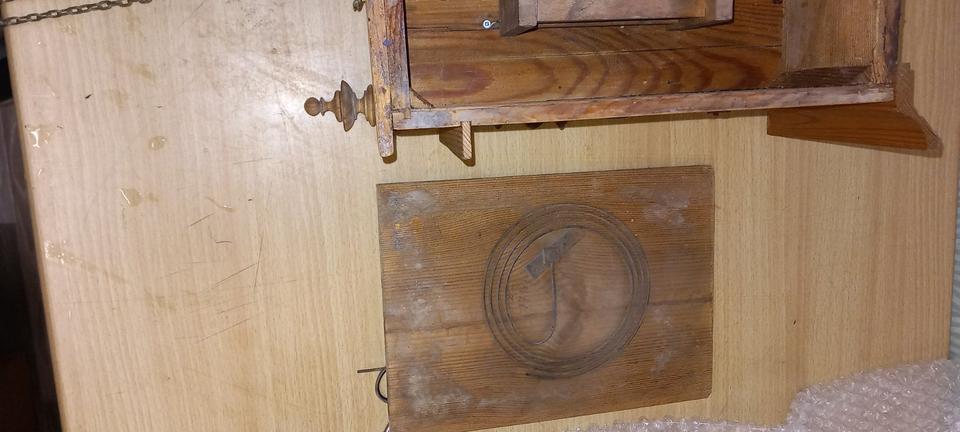 sehr alte Biedermeier / Rahmenuhr / Pendeluhr / Wanduhr mit Gong in Alsdorf