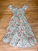 Blumenkleid H&M Gr. 38 Türkis Rosen Off-Shoulder Niedersachsen - Braunschweig Vorschau