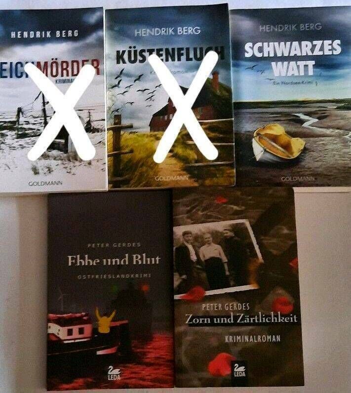 Bücher ,Krimis , diverse Autoren,z.B Klaus-P. Wolf,Nina Ohlandt in Thomasburg