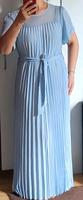 Shein Plissee Maxikleid mit Stoffgürtel Gr L, hellblau Berlin - Neukölln Vorschau