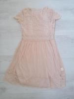 Partykleid S kurz Ärmel schick festlich Spitze Innenrock beige Thüringen - Erfurt Vorschau