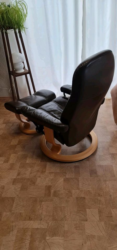 Stressless Consul S Diplomat Sessel Leder Buche + Hocker in Bremen