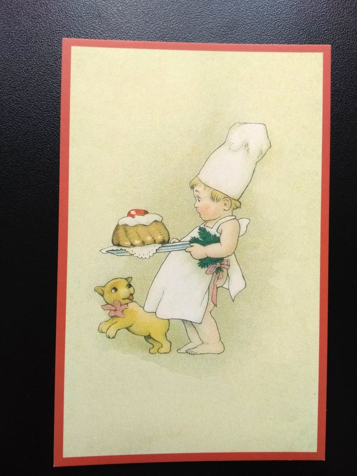 Retro Postkarte Koch Nostalgie Bild Kuchen 14,8 x 10,5 cm in Fischbach