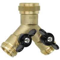 2-Wege Y-Verteiler 3/4" aus Messing mit 2 Absperrventilen Nordrhein-Westfalen - Meerbusch Vorschau