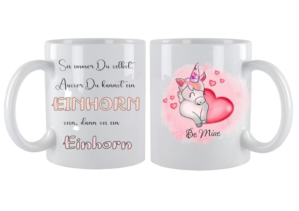 Einhorn TASSE EINHORN FOTOTASSE KAFFEEBECHER MOTIVTASSE Kinde in Taufkirchen Vils