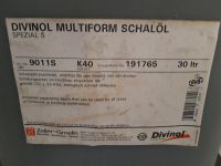 SCHALÖL DIVINOL MULTIFORM 30 L / SCHALUNG / SCHALEN / BAU / BETON Mecklenburg-Vorpommern - Siedenbollentin Vorschau