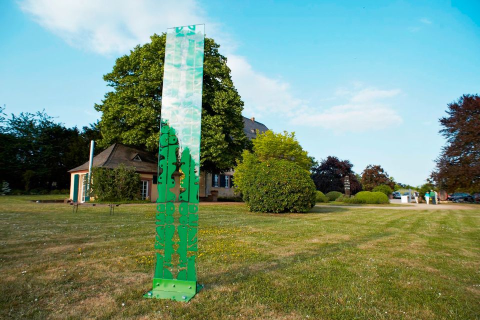 Glas - Stele, Unikat, Design-Objekt, Garten-Objekt, Garten-Design in Neuberg