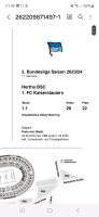 Hertha BSC - Kaiserslautern Ticket Block 1.1 Hauptribüne Süd Pankow - Prenzlauer Berg Vorschau