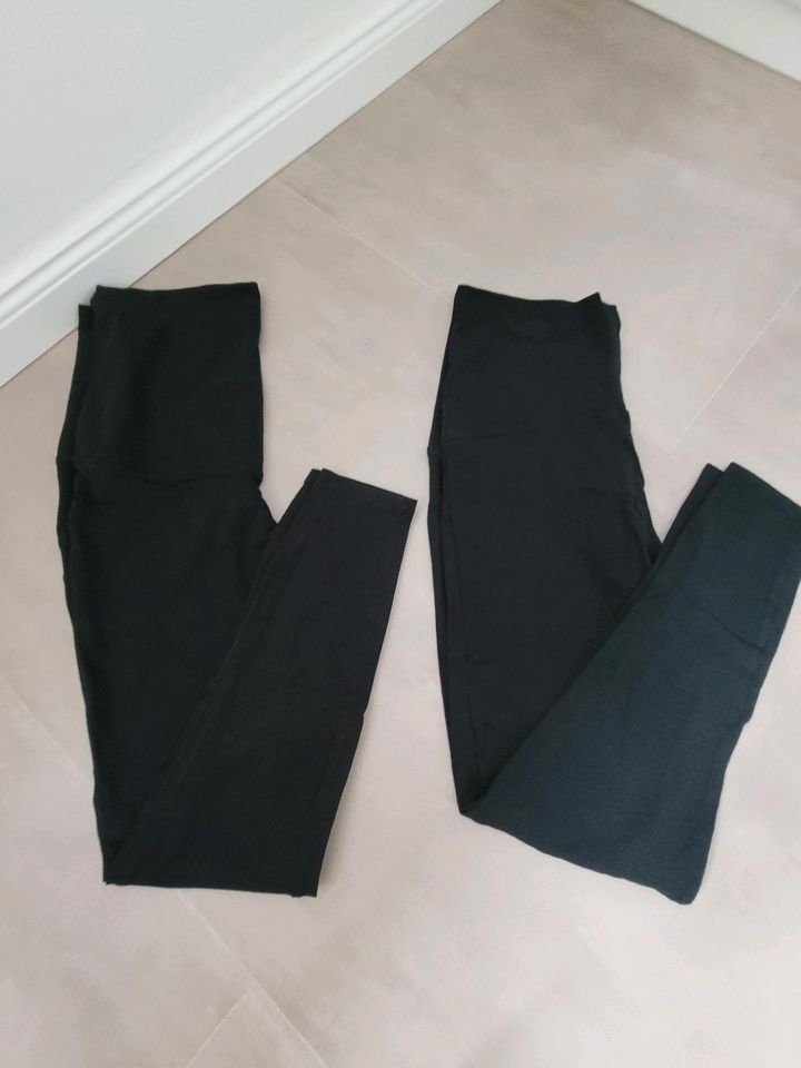 Umstandsmode Leggins 2er-Set, Gr. M, Schwarz in Sehnde