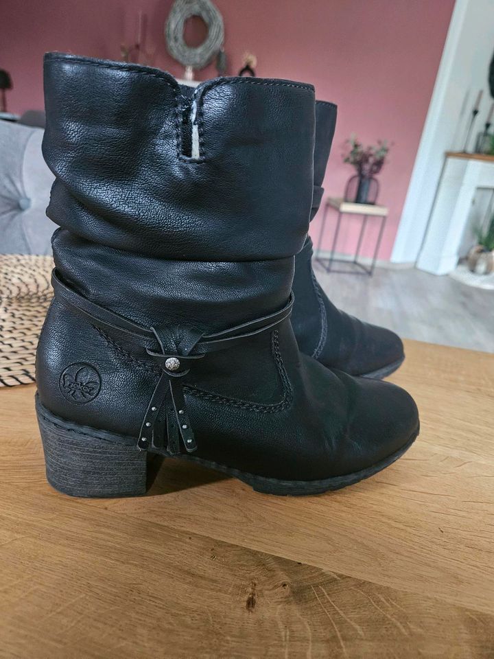 Rieker Stiefeletten Gr 40 schwarz in Nordenholz