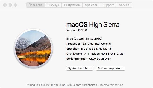 Apple iMac 27“, 3,6GHz Intel Core i5, 8GB DDR3, 1,5TB HDD, 2010 in Potsdam