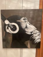 Öl auf Leinwand Gemälde Bild „Affe Beats“ 120cm x 120cm Brandenburg - Oberkrämer Vorschau