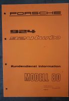 Porsche 924 924 turbo Kundendienst Information Modell 80 Baden-Württemberg - Asperg Vorschau